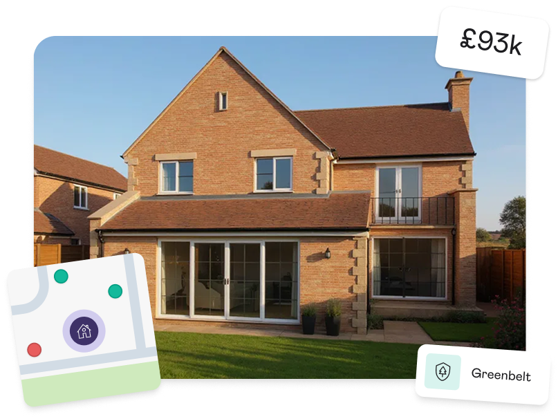 Two-storey rear extension with glazed doors and estimated cost